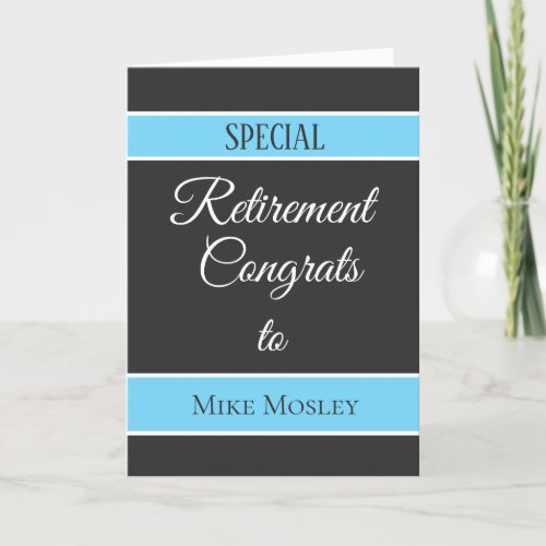 Personalized Retirement card