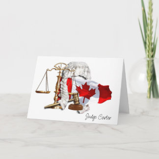 Personalized Retirement Card for Canadian Judges