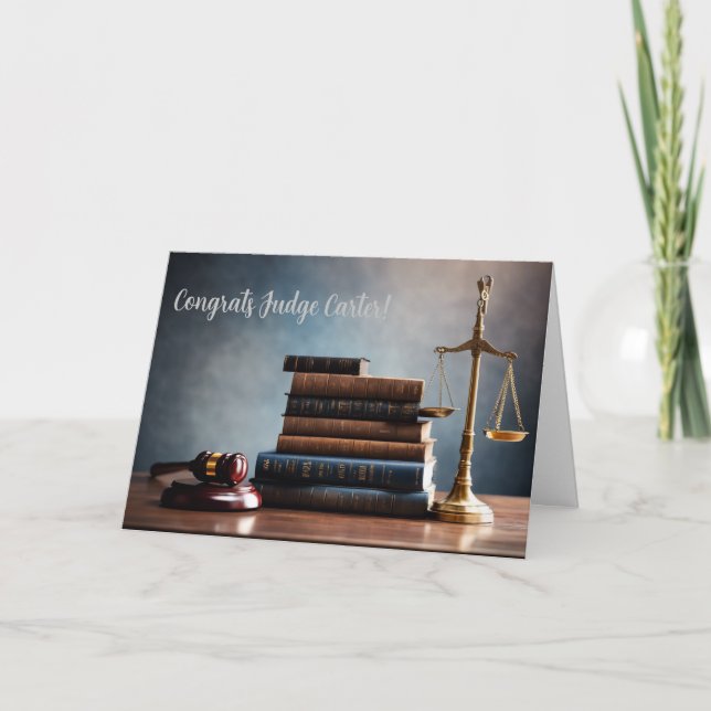 Personalized Retirement Card for Judges (Front)