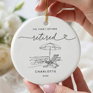 Personalized Retirement Christmas Ornament