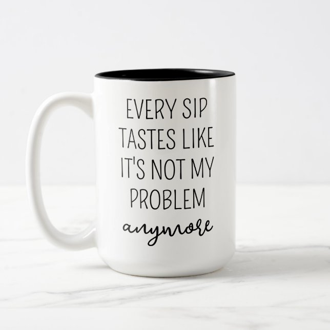 Personalized Retirement Coffee Mug, Happy Retireme Two-Tone Coffee Mug (Left)