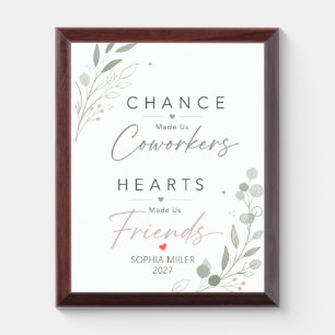 Personalized Retirement Coworker Friendship Gift Award Plaque