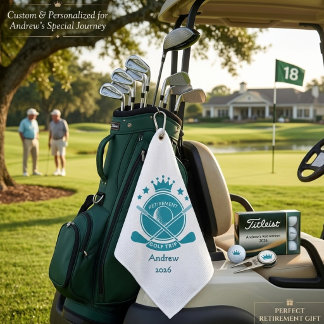 Personalized Retirement custom golf trip Towel