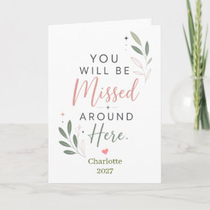 Personalized Retirement Farewell Gift for Coworker Card