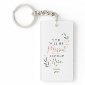Personalized Retirement Farewell Gift for Coworker Keychain