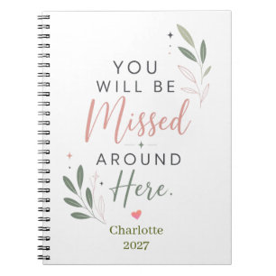 Personalized Retirement Farewell Gift for Coworker Notebook
