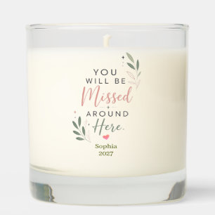Personalized Retirement Farewell Gift for Coworker Scented Candle