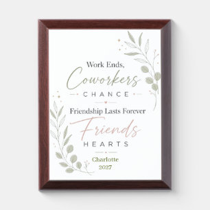 Personalized Retirement Friendship Gift Award Plaque