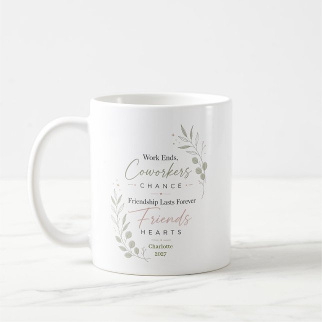 Personalized Retirement Friendship Gift Coffee Mug (Left)