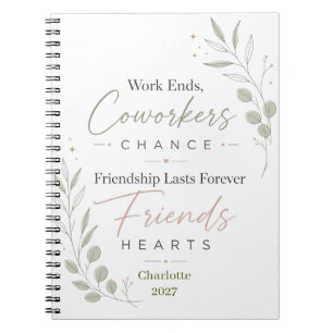 Personalized Retirement Friendship Gift Notebook