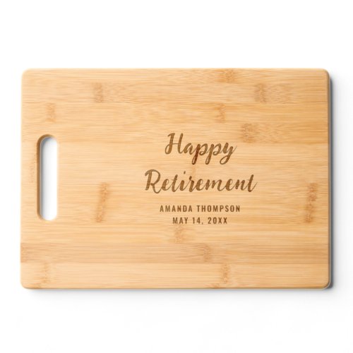 Personalized Retirement Gift Cutting Board