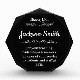 Personalized Retirement Gift, Employee Appreciatio Acrylic Award