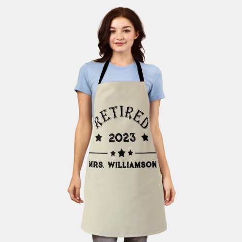 Personalized retirement gift idea apron