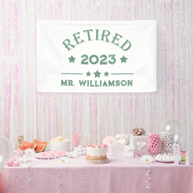 Personalized retirement gift idea banner (Party)