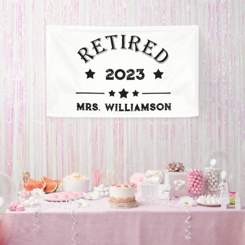 Personalized retirement gift idea banner