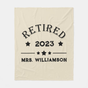 Personalized retirement gift idea fleece blanket