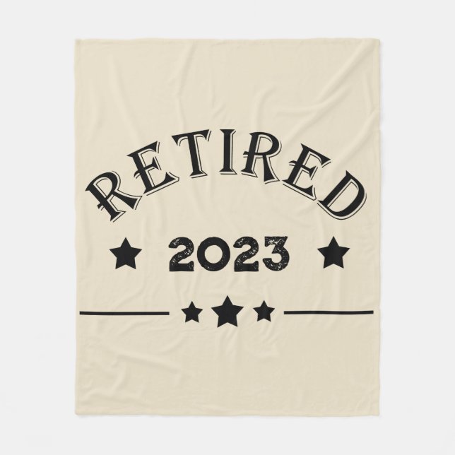 Personalized retirement gift idea fleece blanket (Front)
