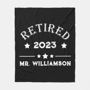 Personalized retirement gift idea fleece blanket