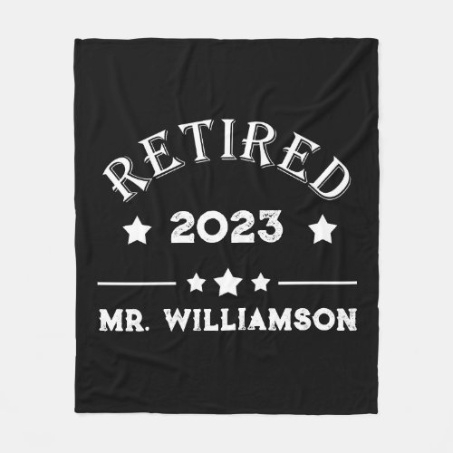 Personalized retirement gift idea fleece blanket