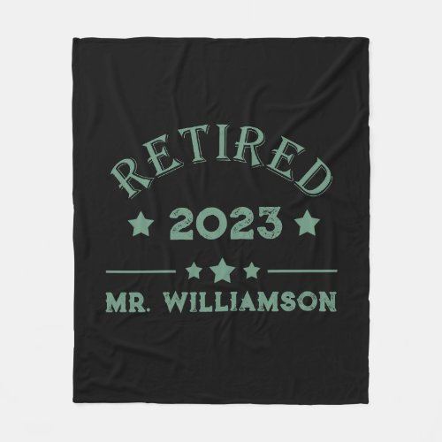 Personalized retirement gift idea fleece blanket