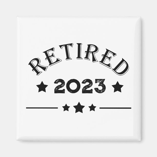 Personalized retirement gift idea magnet (Front)