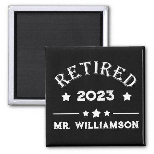 Personalized retirement gift idea magnet