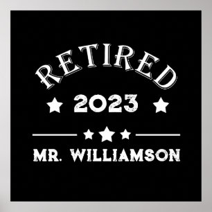 Personalized retirement gift idea poster