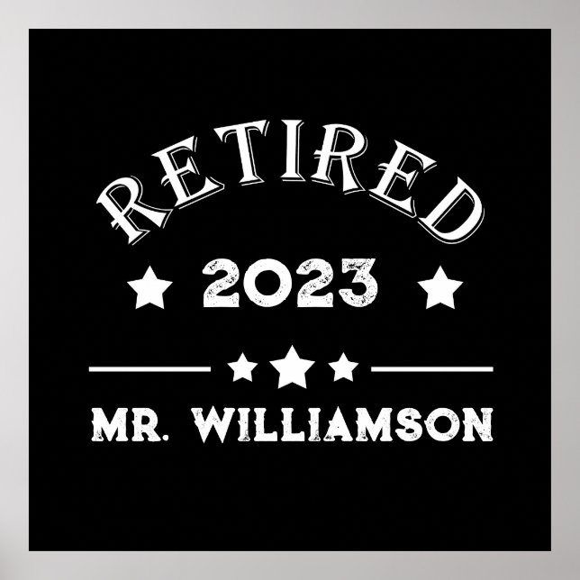 Personalized retirement gift idea poster (Front)