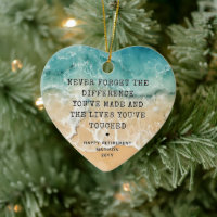 Personalized Retirement Modern Blue Ocean Beach