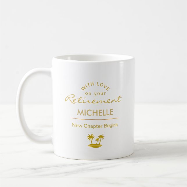 Personalized Retirement New Chapter Begins Coffee Mug (Left)