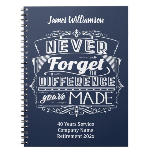 Personalized Retirement  Notebook