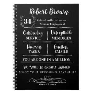 Personalized Retirement Notebook add name