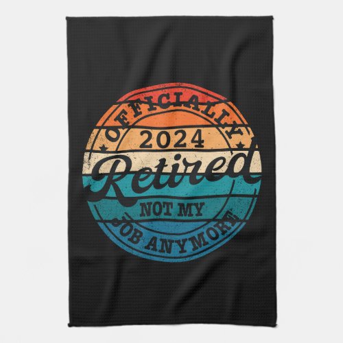Personalized retirement officially retired kitchen towel