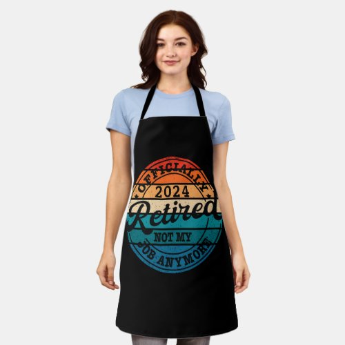 Personalized retirement officially retired vintage apron