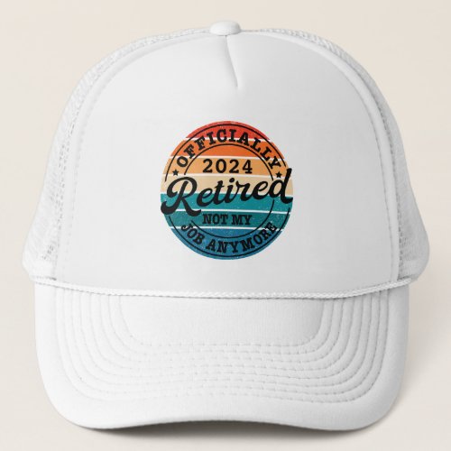 Personalized retirement officially retired vintage trucker hat