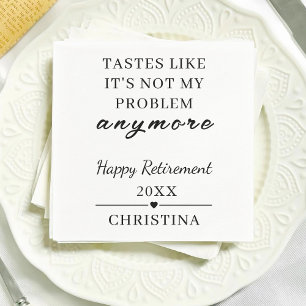Personalized Retirement Party Decor Retired 2026 Napkins