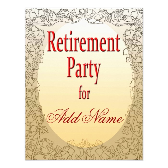 Personalized Retirement Party Invitation