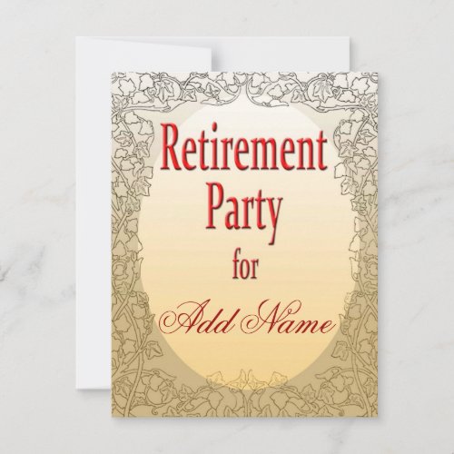 Personalized Retirement Party Invitation