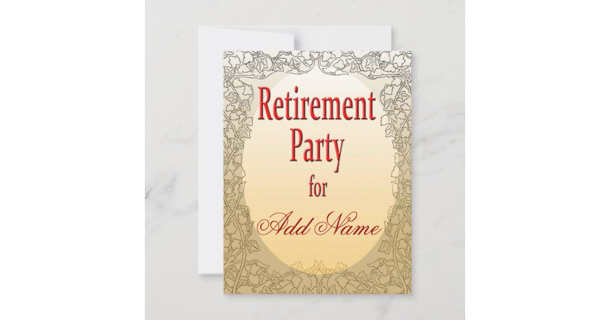 Personalized Retirement Party Invitation | Zazzle