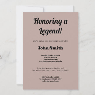 Personalized Retirement Party  Invitation