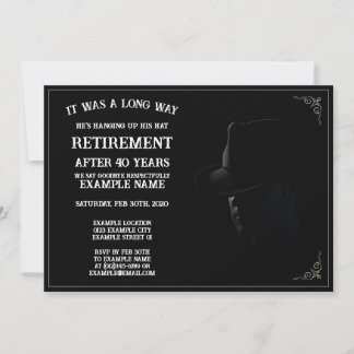 Personalized Retirement Party Invitation Dark Them