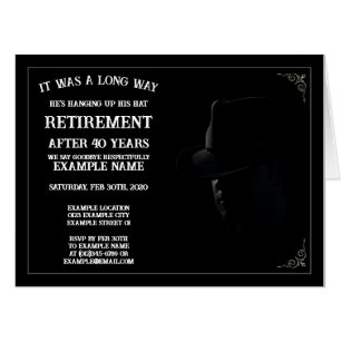Personalized Retirement Party Invitation Dark Them