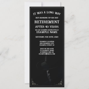 Personalized Retirement Party Invitation Dark Them