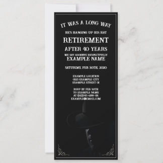 Personalized Retirement Party Invitation Dark Them