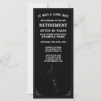 Personalized Retirement Party Invitation Dark Them