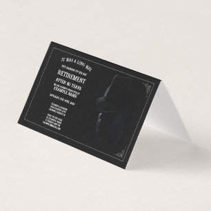 Personalized Retirement Party Invitation Dark Them