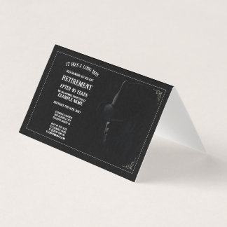 Personalized Retirement Party Invitation Dark Them