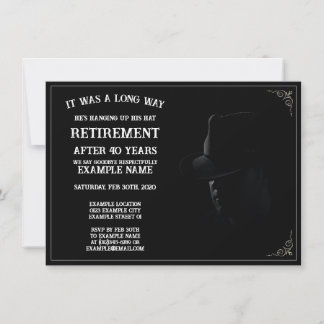Personalized Retirement Party Invitation Dark Them