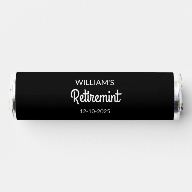 Personalized Retirement party mint favors (Front)