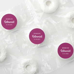 Personalized Retirement party mint favors